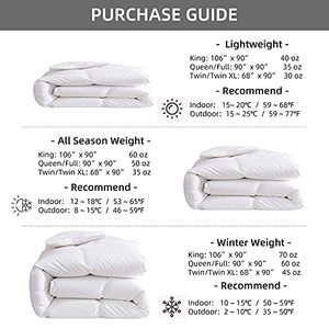 Sang trọng lông xuống <span class=keywords><strong>Comforter</strong></span> tất cả các mùa trung bình ấm áp rắn Trắng 100% bông Bìa xuống bằng chứng Duvet chèn với góc tabs - Product Image 4