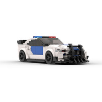 Compatible avec les briques de marque, petites particules, voiture de course de luxe en plastique, MOC, jouet de construction éducatif à assembler soi-même pour enfants