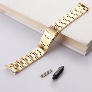 <span class=keywords><strong>Bracelet</strong></span> de montre tout doré 22mm en acier 316L à maillons solides incurvés pour Seiko <span class=keywords><strong>SKX</strong></span> 007/009 Luxury Style - Product Image 6