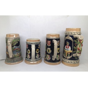 <span class=keywords><strong>Chope</strong></span> à <span class=keywords><strong>bière</strong></span> <span class=keywords><strong>allemande</strong></span> avec armoiries, avec couvercle Petwer, gobelet à boire, 1 litre, logo du client - Product Image 3