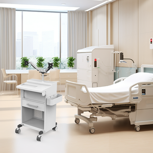 Kosteneffectieve Medische <span class=keywords><strong>Trolley</strong></span> Van Industriële Aluminiumlegering Met 4 Stille Zwenkwielen Voor Het Werkstation Van De Ziekenhuisarts - Product Image 5