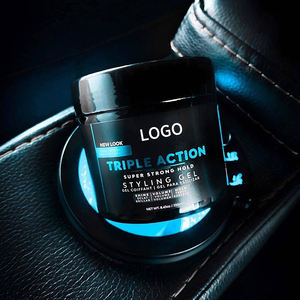Erkekler için özel etiket saç jeli güçlü tutun aşırı hacimli saç şekillendirici jel uzun ömürlü parlaklık yenileme koku erkekler şekillendirici jel - Product Image 4