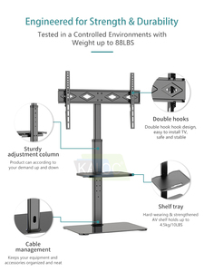 KALOC Giá Để Sàn TV Có Thể Tháo Rời Điều Chỉnh Độ Cao Z65 Xe Đẩy Truyền Hình Di Động Có Động Cơ - Product Image 6