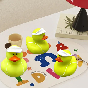 2025 Tùy Chỉnh Khuyến Mại 2 Inch Bóng Trò Chơi Tennis Vịt Vinyl Squeaky/Squirter Bé Tắm Đồ Chơi Cao Su Vịt - Product Image 3