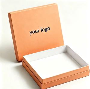 Boîte cadeau rigide carrée avec logo personnalisé, carton ivoire, impression UV, emballage en carton haut de gamme pour cadeaux et artisanat - Product Image 1
