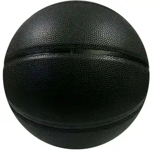 Оптовая продажа, дешевые нестандартные размеры без логотипа, черные композитные искусственная кожа, мягкие резиновые мячи, черные баскетбольные мячи высокого качества