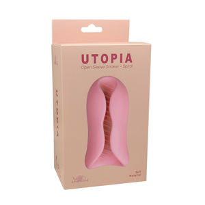 Utopia của nam giới mở tay áo stroker với thiết kế xoắn ốc TPE mềm nam masturbator Cup cảm thấy thực sự không thấm nước sức chịu đựng đào tạo đồ chơi tình dục - Product Image 6