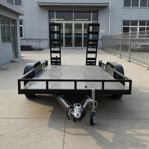 Rampes <span class=keywords><strong>de</strong></span> remorque à plateau plat utilitaire en acier Q235 à double essieu |   Treuil électrique robuste avec frein, option pour le transport <span class=keywords><strong>de</strong></span> marchandises et <span class=keywords><strong>d</strong></span>'équipements ATV - Product Image 6