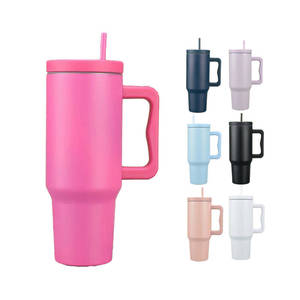 Stainless Steel Tumbler 40Oz Insulated With Straw Travel Mug For Home Office Outdoor Use - Product Image 1