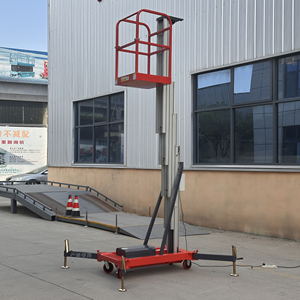 Low Price Single Mast Aluminum Alloy Hydraulic Aerial <strong>Work</strong> Vertical Mast Lift <strong>Platform</strong> 6m 8m 10m Lifting <strong>Height</strong> - Product Image 1