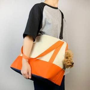 Hafif kare su geçirmez naylon örgü fermuar eğlence evcil hayvan taşıyıcı torba çok amaçlı taşınabilir küçük köpek taşıma - Product Image 3