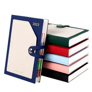 2023 جدول كتاب التخطيط كتاب مذكرات لكمة بطاقة التقويم المفكرة سميكة غلاف الدفاتر A5 بالجملة
