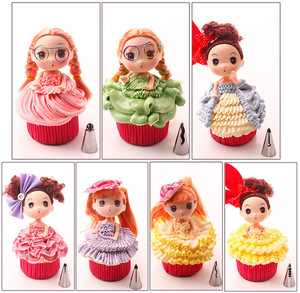Outils de pâtisserie DIY, 7 pièces, douilles <span class=keywords><strong>à</strong></span> pâtisserie en acier inoxydable écologiques en forme de pilier pour la décoration de gâteaux, tulipe, sphère, <span class=keywords><strong>fouet</strong></span> - Product Image 3
