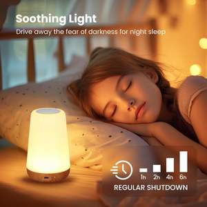 Lámpara de Noche LED Flexible de 13 Colores, Tamaño Pequeño, Cuerpo Blanco, Lámpara de Cabecera con Carga Táctil, Atmósfera Colorida para Dormitorio, Venta al Por Mayor - Product Image 3