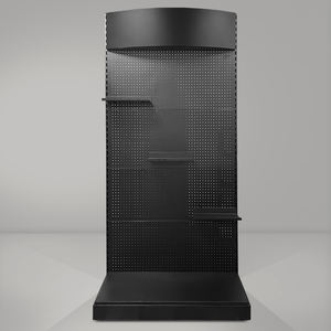 Expositor <span class=keywords><strong>de</strong></span> Metal con Panel Perforado, Estantería para Tiendas Minoristas, Expositor <span class=keywords><strong>de</strong></span> Panel Perforado Independiente - Product Image 1