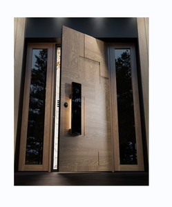 Puerta pivotante de acero inoxidable Exterior de EE. UU. Diseño de lujo Entrada principal Puerta mental Puerta delantera de seguridad de acero Exterior para el hogar - Product Image 1