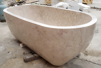Baignoires ovales modernes de luxe sur mesure, exclusives Rosa Brasile, autoportantes, pour salle de bain, villa, hôtel, maison
