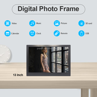 Visionneuse de photos numériques LCD à piles de haute qualité 12 13 14 15 pouces avec vidéos Photos diaporama