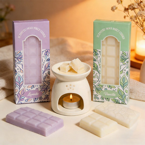 Set di Cere Profumate di Lusso per la Casa, in Forma di Scatola di Cioccolatini, con Fragranze di Cotone, Mela, Salvia e <span class=keywords><strong>Legno</strong></span>, in <span class=keywords><strong>Cera</strong></span> Colorata, per Vendita all'Ingrosso - Product Image 1