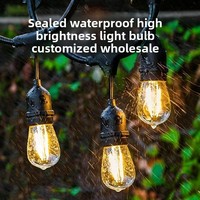 Guirlande lumineuse LED sphérique S14 pour extérieur, étanche, pour décoration paysagère, avec cristaux, 24V, IP67, fournie par l'usine