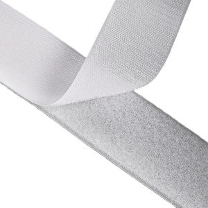 Ventes en gros de bandes auto-adhésives tissées imperméables à crochets et boucles pour la couture, accessoires vestimentaires, blanc, support OEM ODM - Product Image 2