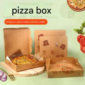 Caja de Embalaje para Pizza, Sushi, Sándwiches, Hamburguesas y Comidas Rápidas, de Papel Kraft, de Buena Calidad, de 6 y 8 Pulgadas, al por Mayor - Product Image 4