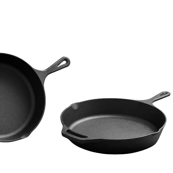 Cast Iron Pre-Seasoned Egg Frying Pan with Signature Teardrop Handle Kitchen Cookware