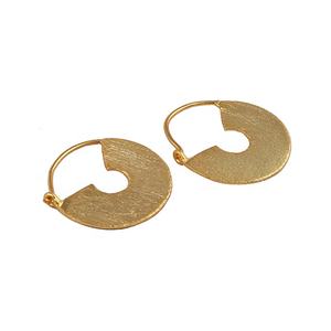 Fantastic Jewelry Design Geometric Gold Plated <b>Hoop</b> <b>Earring</b> Matte Finished New Collection Jewelry - Product Image 2