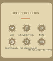 Keyboard Gaming Mekanik Hot Ancreu A100 Wired RGB 100 Tombol Hot Swap 2.4G Wireless