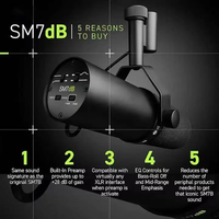 Microphone dynamique cardioïde SM7DB pour studio, voix, diffusion, performance scénique, diffusion en direct, microphone filaire SM7DB