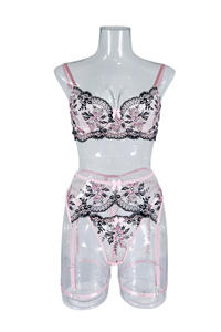 New Sexy Lingerie Feminine Embroidery Perspective Temptation With Hollow Sexy Lingerie Suit Women - Product Image 5