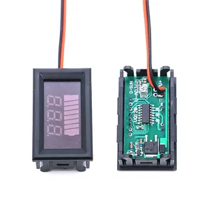 Penguji baterai indikator Level pengisian tegangan Digital, layar Voltmeter penguji LED 2 kawat 12v-60v