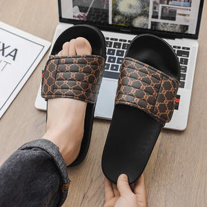 Sandales pour hommes tendance, noires, de luxe, pour la plage, acceptant le logo personnalisé, vente en gros en usine - Product Image 2