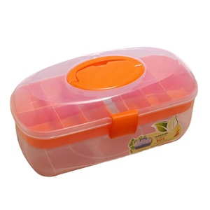 Transparent Multi Layer <b>Storage</b> <b>Box</b> 12 Compartments Portable Waterproof <b>Tool</b> Organizer for Household Use PP Material - Product Image 4