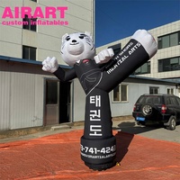 Grand ouverture du dojo : Publicité gonflable de karaté, Taekwondo gonflable sur mesure avec impression des coordonnées pour point photo