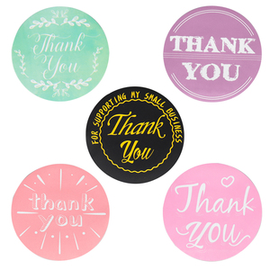 Rollos <span class=keywords><strong>de</strong></span> pegatinas autoadhesivas multicolores personalizados, pegatinas <span class=keywords><strong>de</strong></span> agradecimiento, gracias por el embalaje multiproducto - Product Image 1