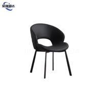 Chaise de salle à manger minimaliste italienne JINRUISHENGDA, en cuir ultra-fibre avec pieds en acier carbone, chaise de salle à manger ergonomique