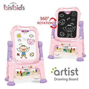 Set Papan Gambar Berdiri Magnetik Ganda dari Plastik ABS yang Dapat Disesuaikan, Aksesoris Melukis, Mainan Menggambar Berwarna-warni - Product Image 2