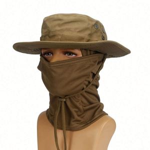 Sombrero de Pesca Plegable al por Mayor para Acampar al Aire Libre, Gorro Balaclava de un Solo Orificio para Hombre, Sombreros de Pescador de Camuflaje con Máscara - Product Image 2
