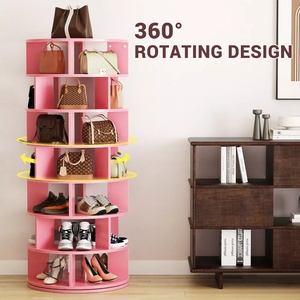 <span class=keywords><strong>Scarpiera</strong></span> a 7 Ripiani all'Ingrosso, Torre Rotante <span class=keywords><strong>Rosa</strong></span> per Scarpe, Espositore per Articoli - Product Image 1