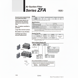 ZFA100-01R กรองอากาศสำหรับ pneumatics SMC - Product Image 1