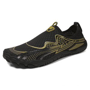 Chaussures aquatiques pour hommes, sandales à empeigne en maille, semelle extérieure en caoutchouc, séchage rapide, plage, extérieur, été, randonnée, trekking, bout fermé, semelle intermédiaire en EVA, doublure - Product Image 2