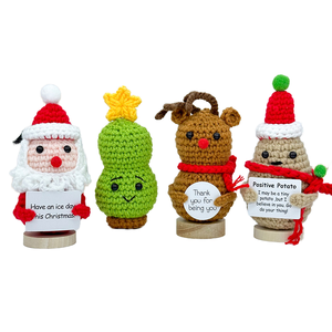 Kit <span class=keywords><strong>de</strong></span> Patatas Positivas: Adornos <span class=keywords><strong>de</strong></span> Muñeco <span class=keywords><strong>de</strong></span> Nieve y Reno Tejidos a Mano al por Mayor <span class=keywords><strong>para</strong></span> Regalos, Expresión <span class=keywords><strong>de</strong></span> Energía Positiva, Artesanía <span class=keywords><strong>de</strong></span> Tela - Product Image 1