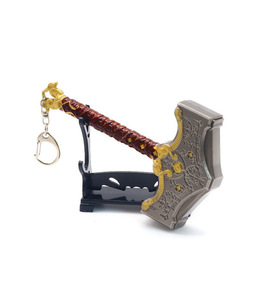 Artisanat en métal fin européen Myth Solre Dieu Marteau Porte-clés Pendentif en métal de zinc Ornements de haute qualité - Product Image 4