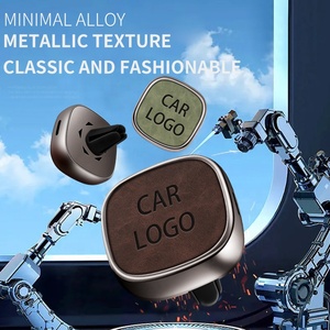 Metal Leather <strong>Car</strong> Aroma <strong>Diffuser</strong> air Outlet Fragrance Holder 3 <strong>Scents</strong> to Choose Long Lasting Light Fragrance Customizable logo - Product Image 4