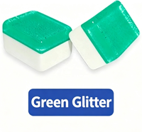 Set Mahjong Funky Trade Green Glitter Singapore, Lengkap dengan Ubin Berpola dan Kotak Penyimpanan Kulit PU, Perlengkapan Permainan Portabel untuk Perjalanan