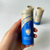 Muestra Gratuita de Envase de Papel Cilíndrico para Lociones, Ecológico, Hecho a Mano, Reciclable, Biodegradable, con Logotipo Personalizado, para Protector Solar y Desodorante en Barra