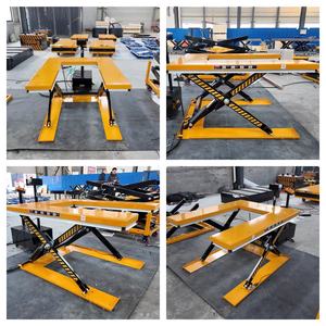 Plateforme élévatrice hydraulique pour voitures, élévateur à ciseaux fixe, mini-élévateur de marchandises mobile électrique avec induction photoélectrique - Product Image 3