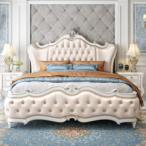 2025 conception Simple en gros <span class=keywords><strong>pas</strong></span> <span class=keywords><strong>cher</strong></span> prix <span class=keywords><strong>King</strong></span>-size <span class=keywords><strong>lit</strong></span> double meubles pleine taille cadre en bois massif <span class=keywords><strong>lit</strong></span> pour la maison - Product Image 1