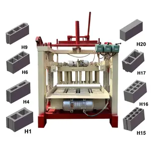 Automatic Ghana Qt4 Brick Making Machine with Mold for Sand Concrete Vibration Method Cement Block Sale Including Spare Parts